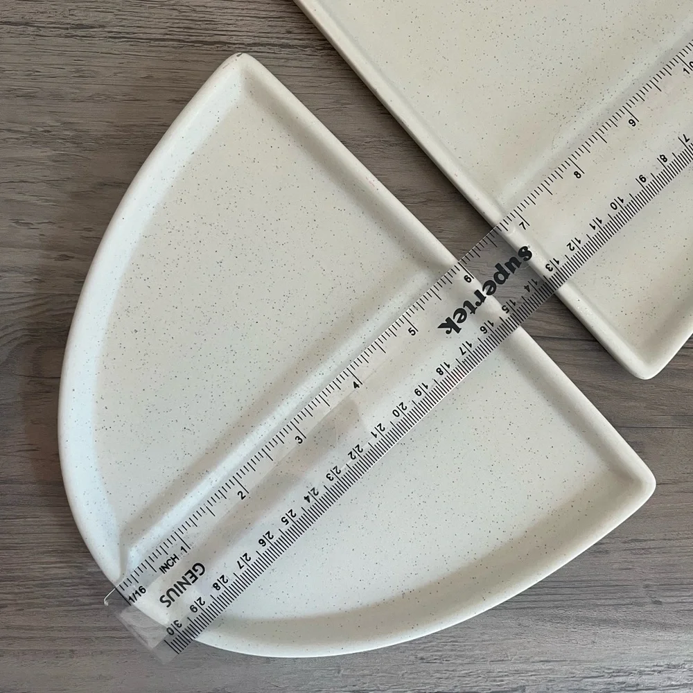 Crate&Barrel Half Oval Ceramic Trays Jewelry Dish